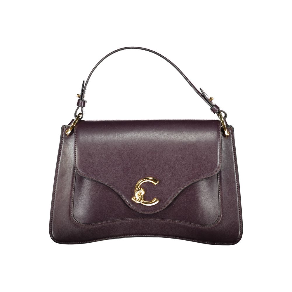 Coccinelle Purple Leather Handbag - C-Me Calf Bag