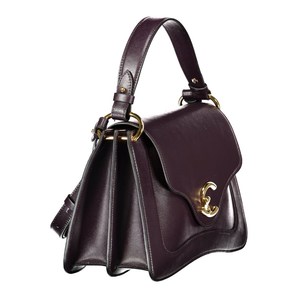 Coccinelle Purple Leather Handbag - C-Me Calf Bag