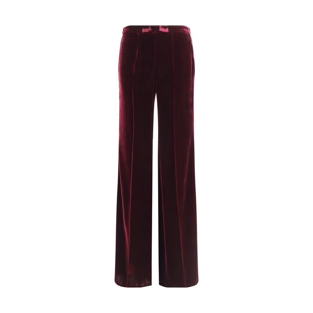 Forte_Forte Flared Trousers in Smooth Velvet