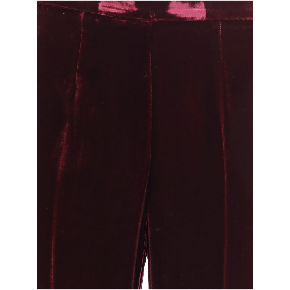 Forte_Forte Flared Trousers in Smooth Velvet