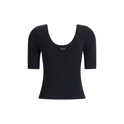 Brunello Cucinelli Elegant Cotton Top with Wide Neckline