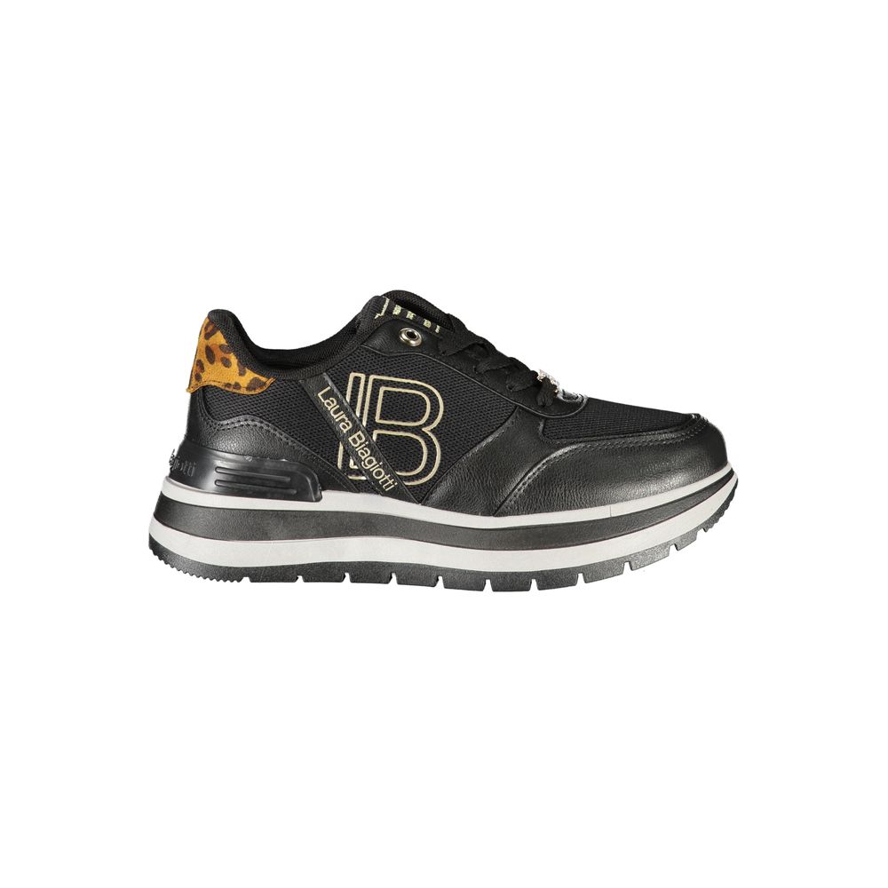 Laura Biagiotti Black Polyester Sneakers