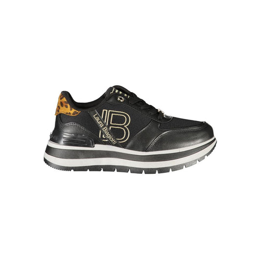 Laura Biagiotti Black Polyester Sneakers