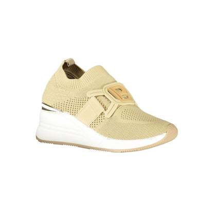 Laura Biagiotti Beige Polyester Women's Sneakers