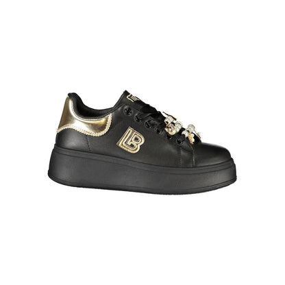 Laura Biagiotti Black Polyester Sneaker - Stylish Urban Footwear