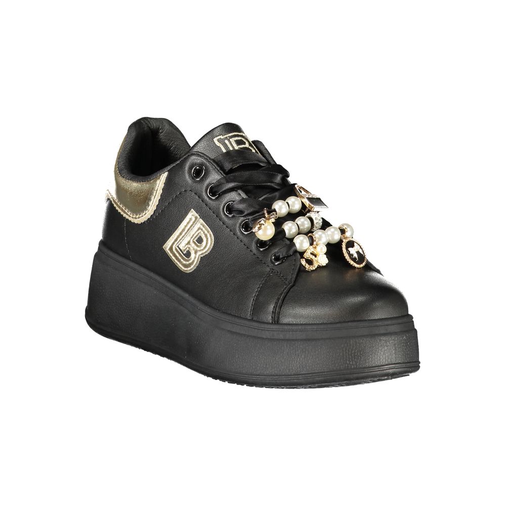 Laura Biagiotti Black Polyester Sneaker - Stylish Urban Footwear