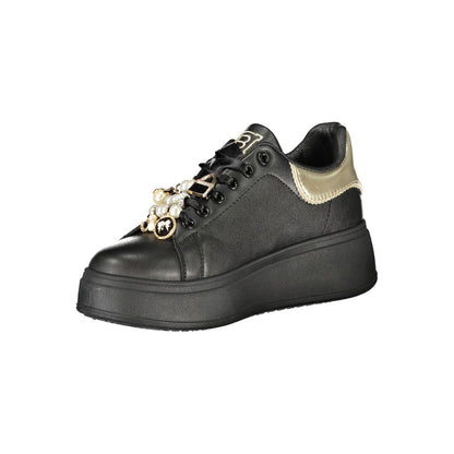 Laura Biagiotti Black Polyester Sneaker - Stylish Urban Footwear