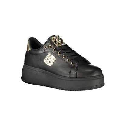Laura Biagiotti Black Polyester Women Sneakers