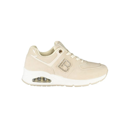 Laura Biagiotti Beige Polyester Sneakers for Effortless Style