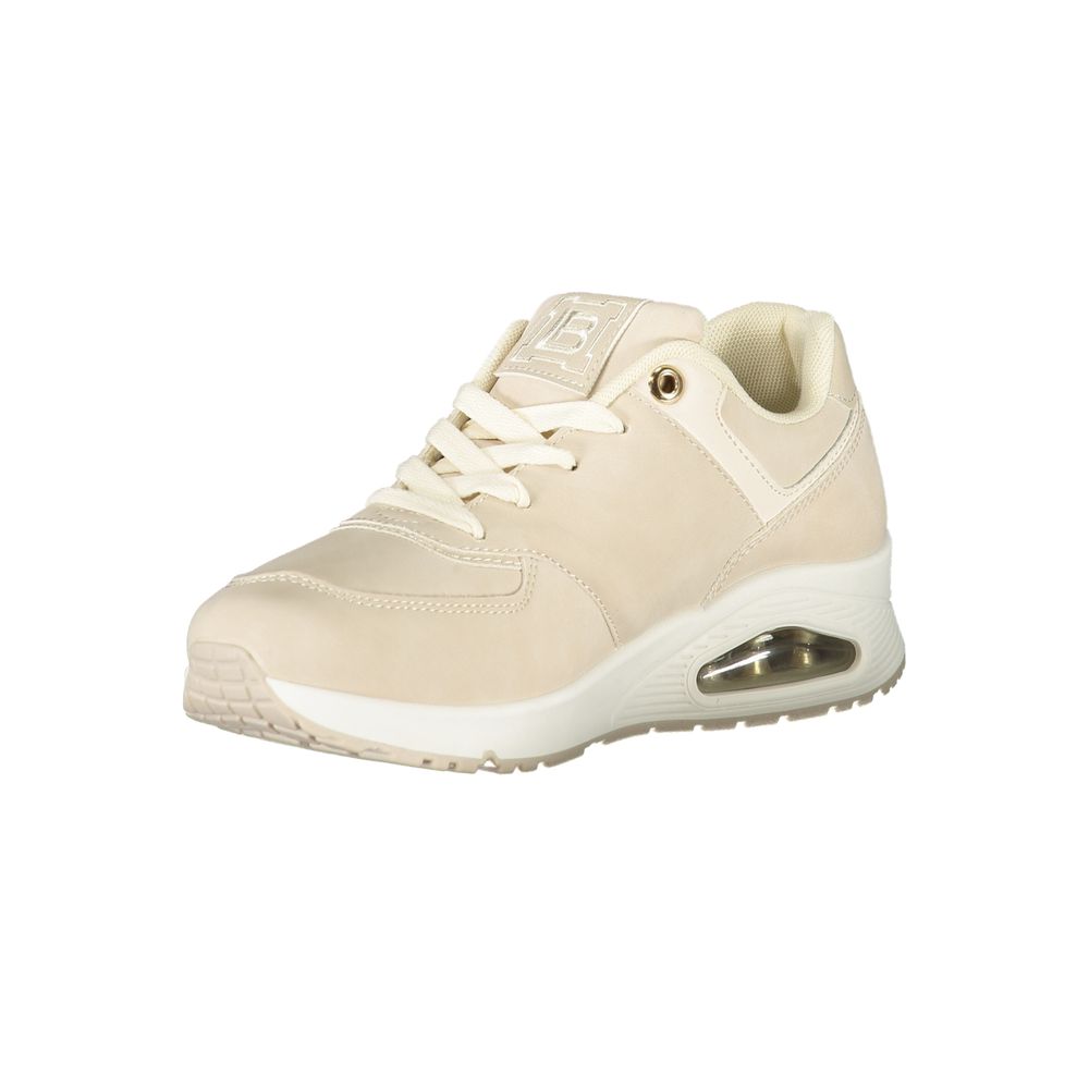 Laura Biagiotti Beige Polyester Sneakers for Effortless Style