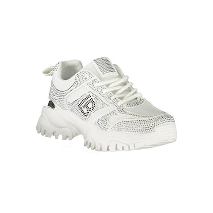 Laura Biagiotti White Polyester Sneaker - Stylish Athletic Elegance