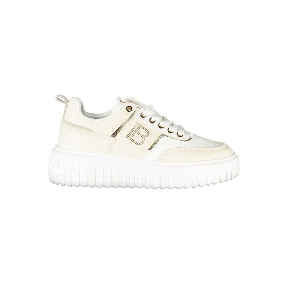 Laura Biagiotti Beige Polyester Women's Sneakers - Stylish Elegance