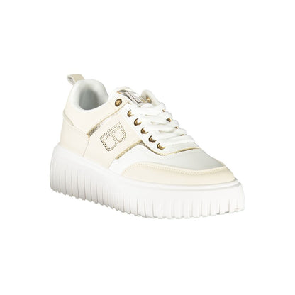 Laura Biagiotti Beige Polyester Women's Sneakers - Stylish Elegance
