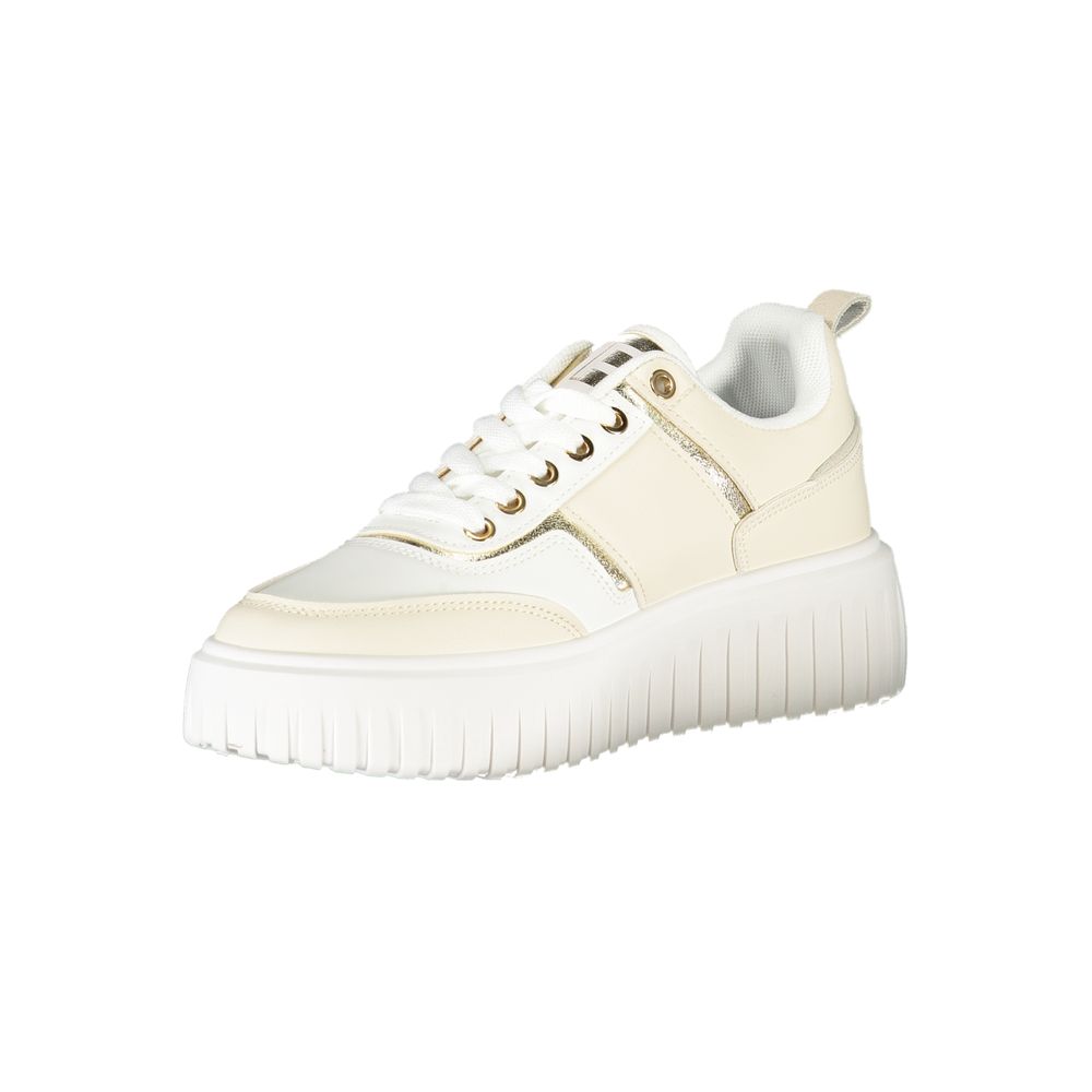 Laura Biagiotti Beige Polyester Women's Sneakers - Stylish Elegance