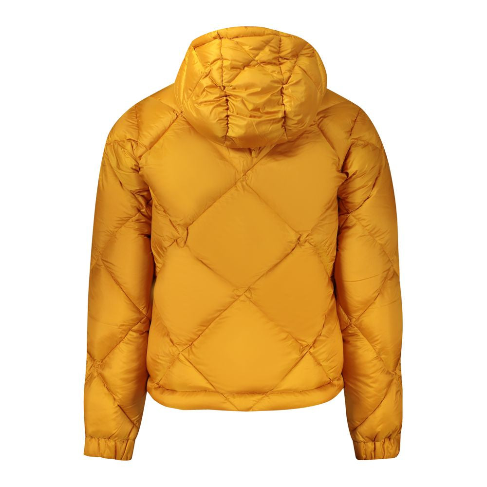 K-WAY Yellow Polyester Long Sleeve Jacket with Hood