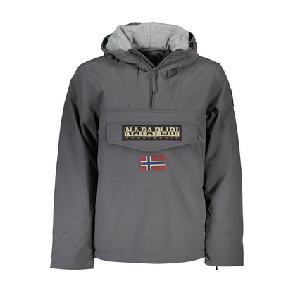 Napapijri Gray Polyamide Long-Sleeved Rainforest Jacket