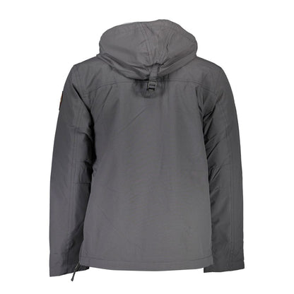 Napapijri Gray Polyamide Long-Sleeved Rainforest Jacket
