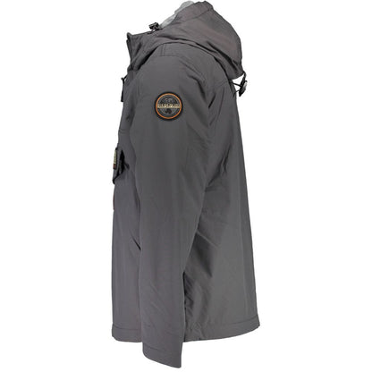 Napapijri Gray Polyamide Long-Sleeved Rainforest Jacket