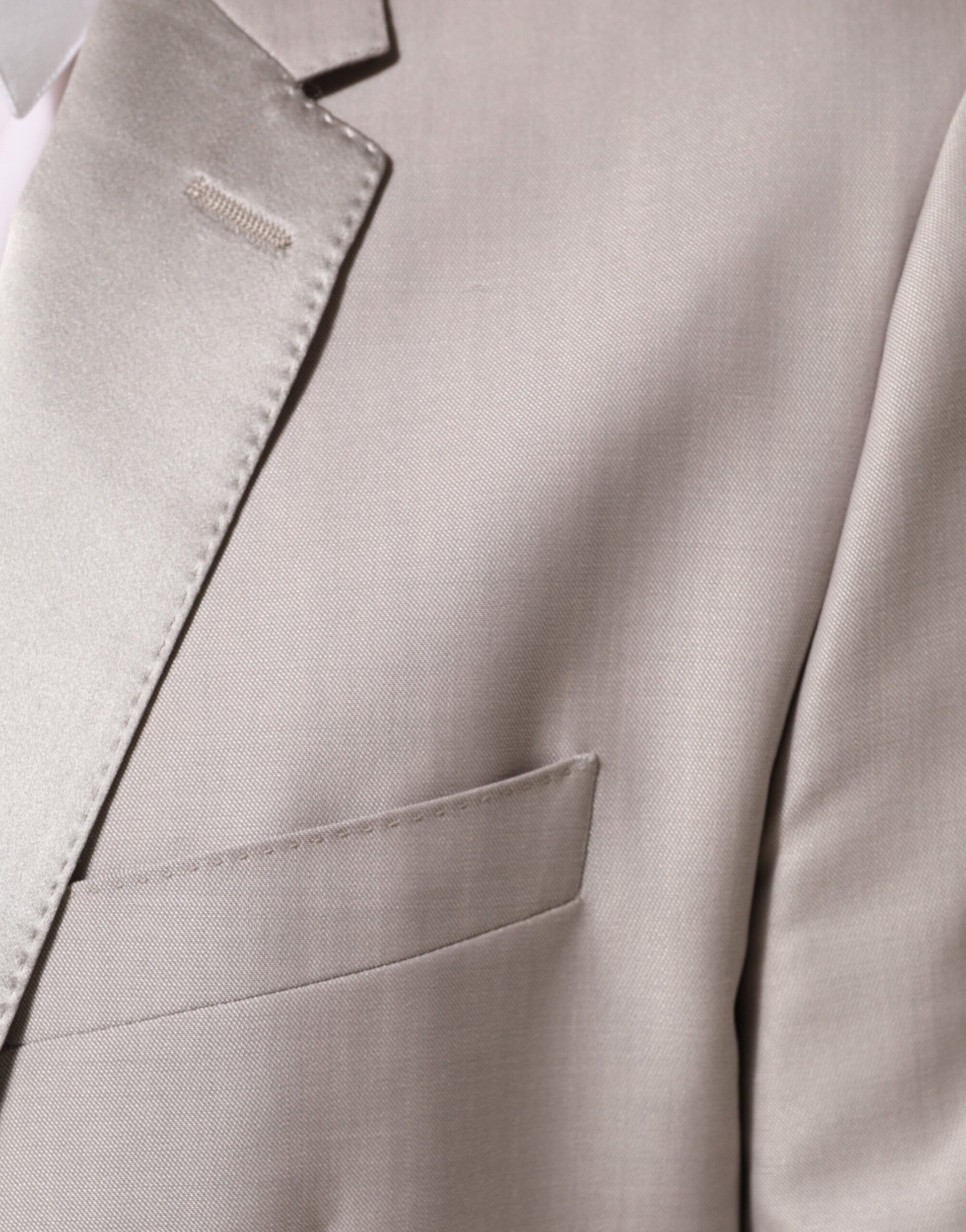 Dolce & Gabbana Light Gray Wool MARTINI Formal Suit
