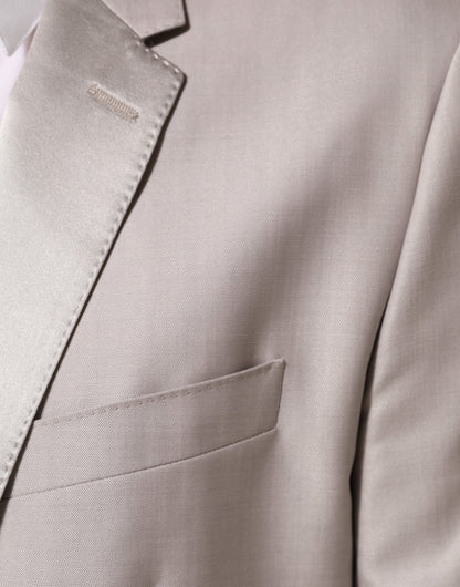 Dolce & Gabbana Light Gray Wool MARTINI Formal Suit