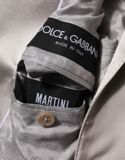 Dolce & Gabbana Light Gray Wool MARTINI Formal Suit