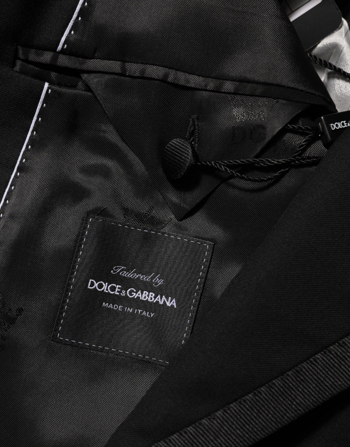 Dolce & Gabbana Black Wool 1 Button Suit Jacket for Men