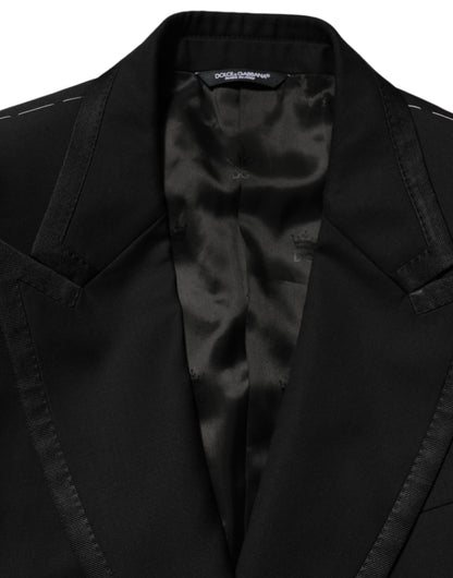 Dolce & Gabbana Black Wool 1 Button Suit Jacket for Men
