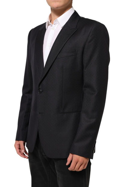 Dolce & Gabbana Black Wool 2 Buttons Suit Jacket for Men