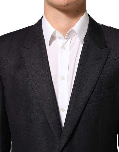 Dolce & Gabbana Black Wool 2 Buttons Suit Jacket for Men