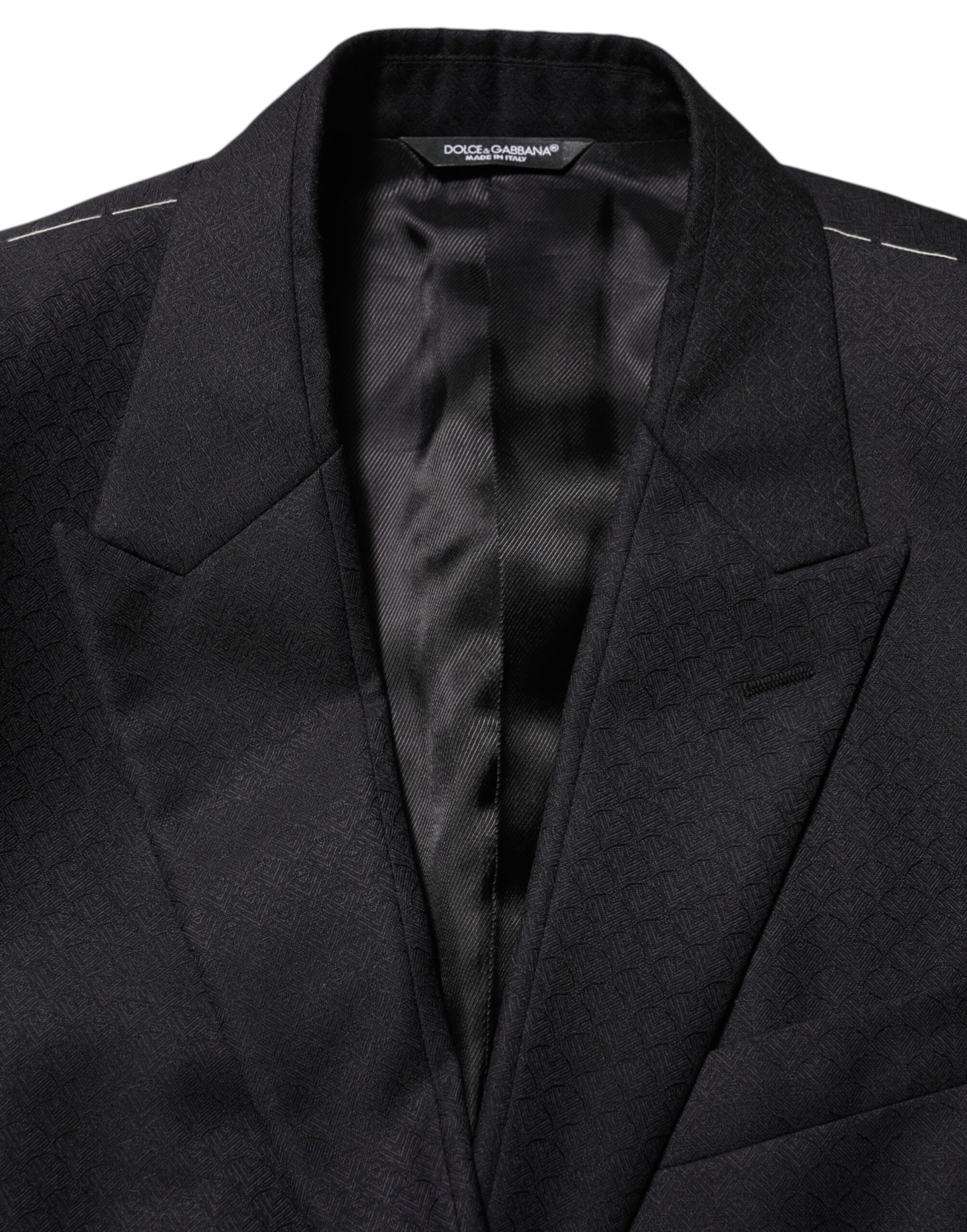 Dolce & Gabbana Black Wool 2 Buttons Suit Jacket for Men