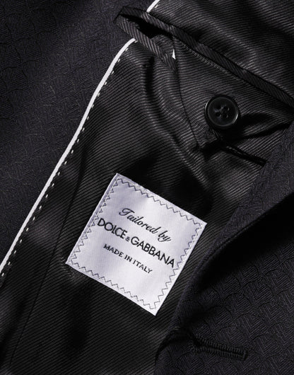 Dolce & Gabbana Black Wool 2 Buttons Suit Jacket for Men
