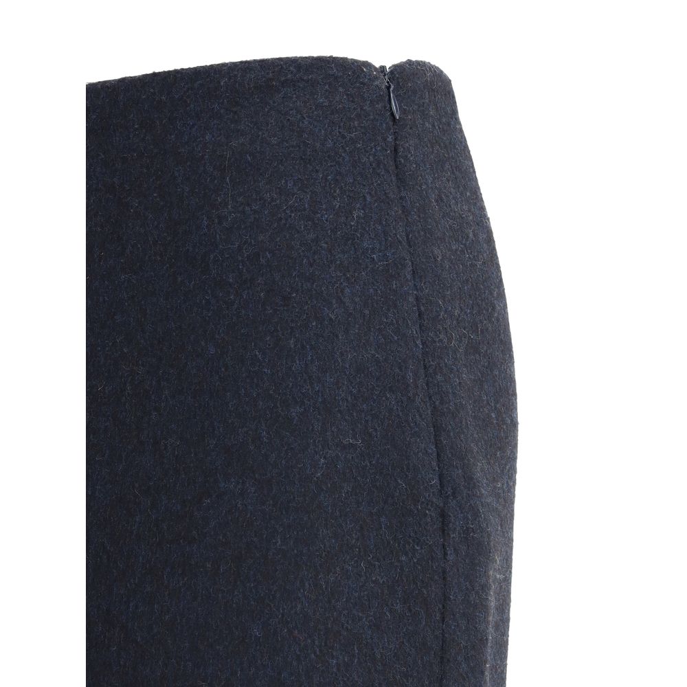 Brunello Cucinelli Virgin Wool Midi Skirt