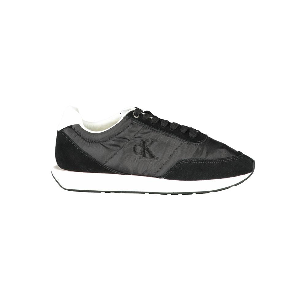 Calvin Klein Black Polyester Sneakers: Modern Essential Footwear