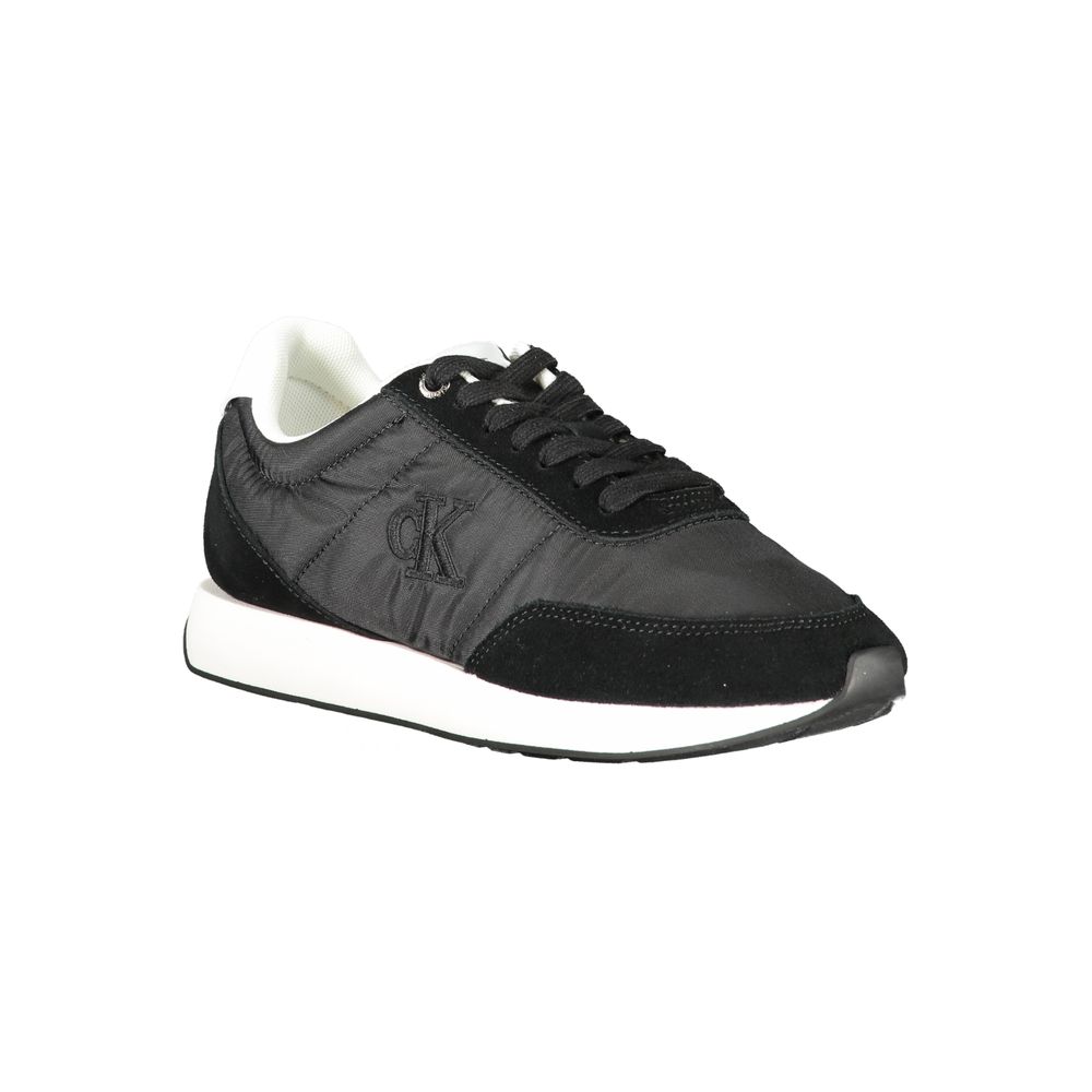 Calvin Klein Black Polyester Sneakers: Modern Essential Footwear