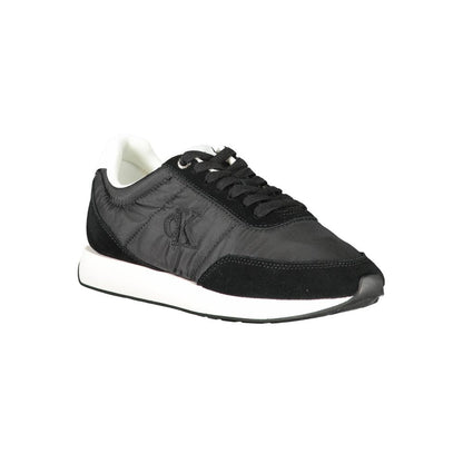 Calvin Klein Black Polyester Sneakers: Modern Essential Footwear