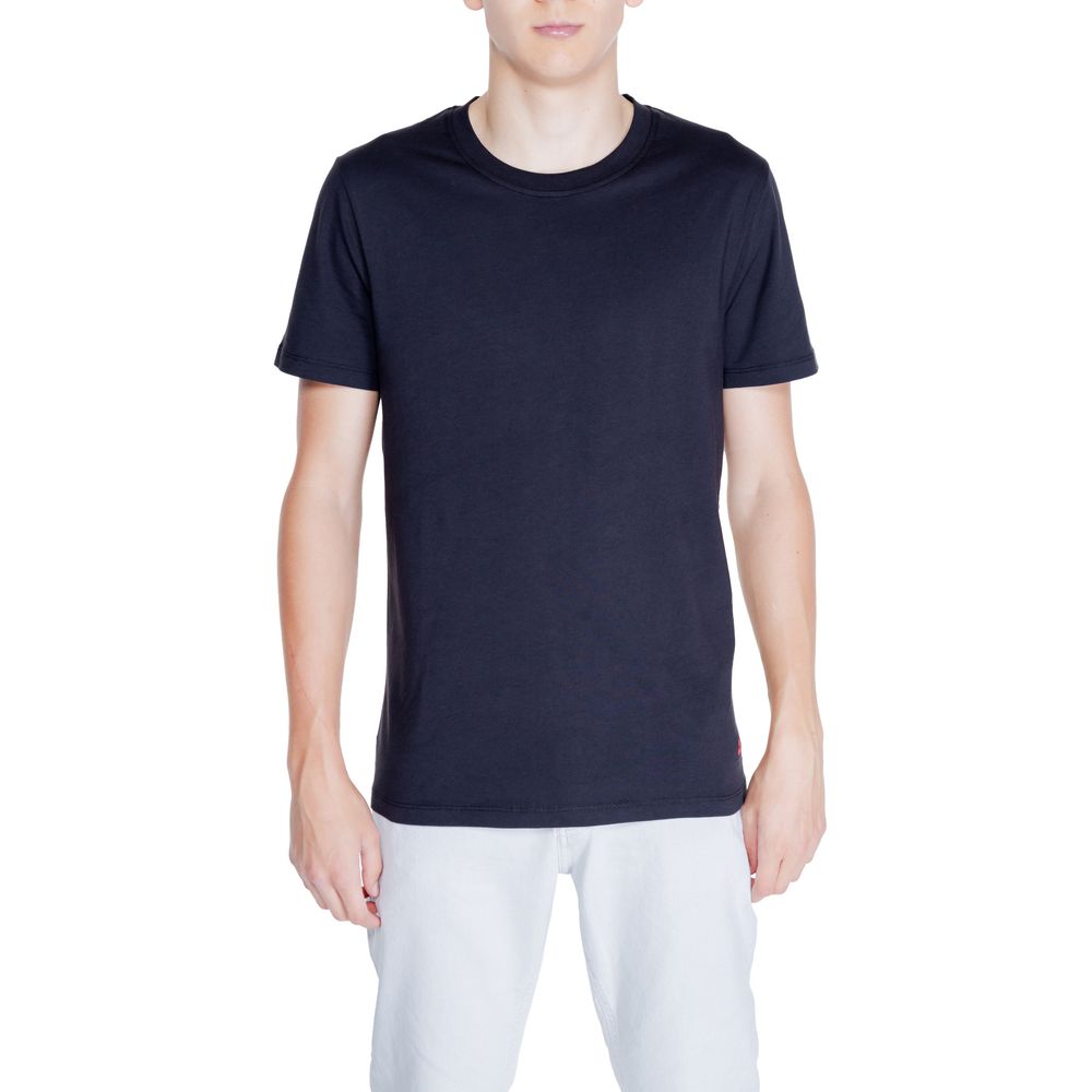 Peuterey Black Cotton T-Shirt - Short Sleeve Crew Neck