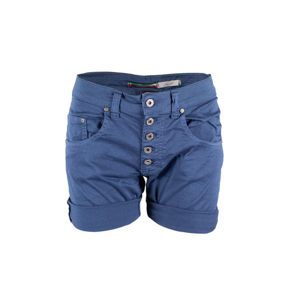 Please Blue Cotton Short - Stylish and Comfortable Women's Shorts