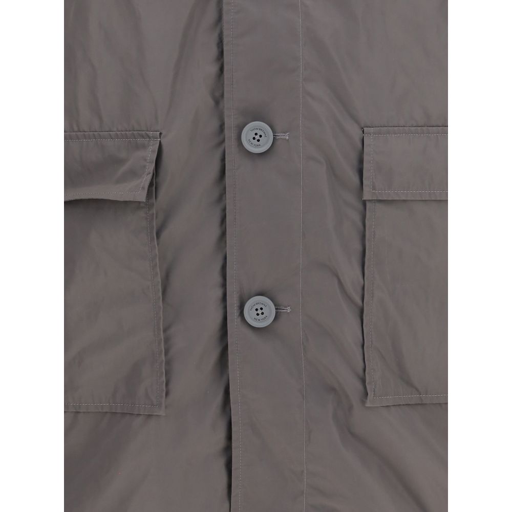 Thom Browne Brown Polyester Trench Coat