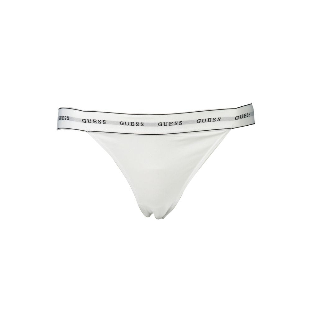 Guess Jeans White Cotton Thong Underwear