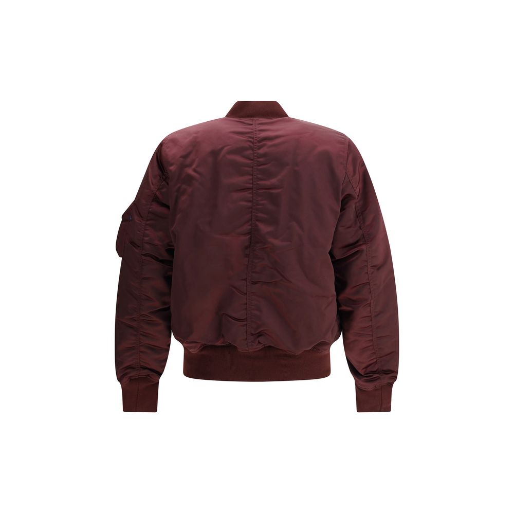 Alpha Industries Bordeaux Nylon Bomber MA-1 3M Flight Jacket