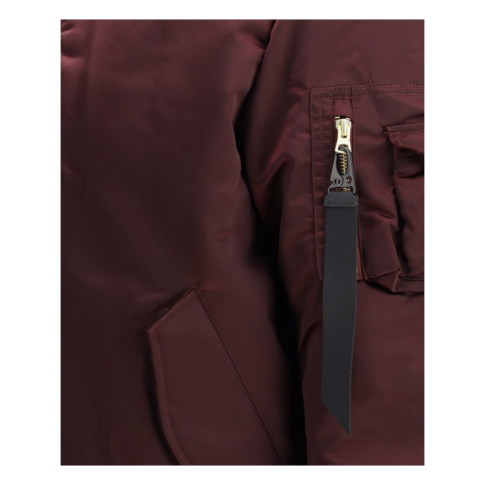 Alpha Industries Bordeaux Nylon Bomber MA-1 3M Flight Jacket