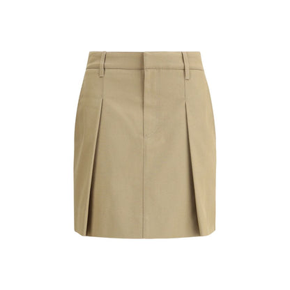 Brunello Cucinelli Pleated Cotton Short Skirt