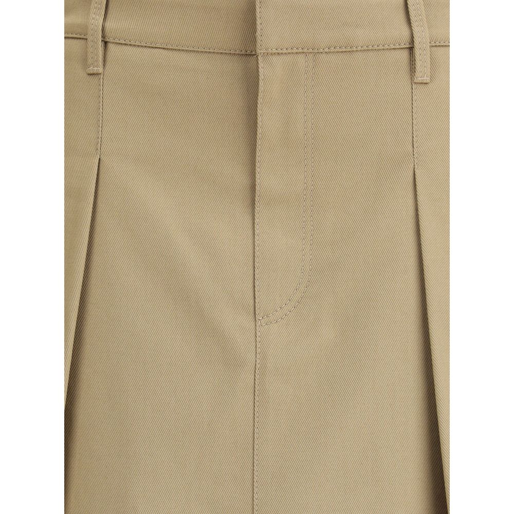 Brunello Cucinelli Pleated Cotton Short Skirt