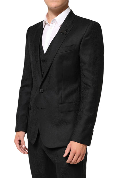 Dolce & Gabbana Black MARTINI 2 Buttons 3 Piece Suit