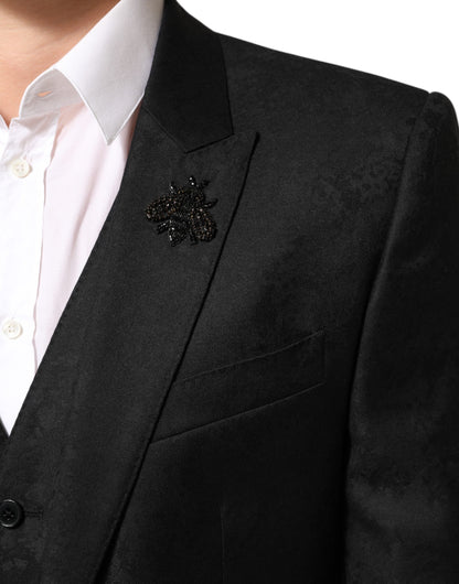 Dolce & Gabbana Black MARTINI 2 Buttons 3 Piece Suit