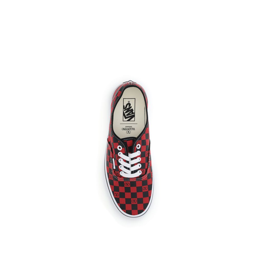 Valentino Garavani x Vans Black & Red Checkerboard Sneakers