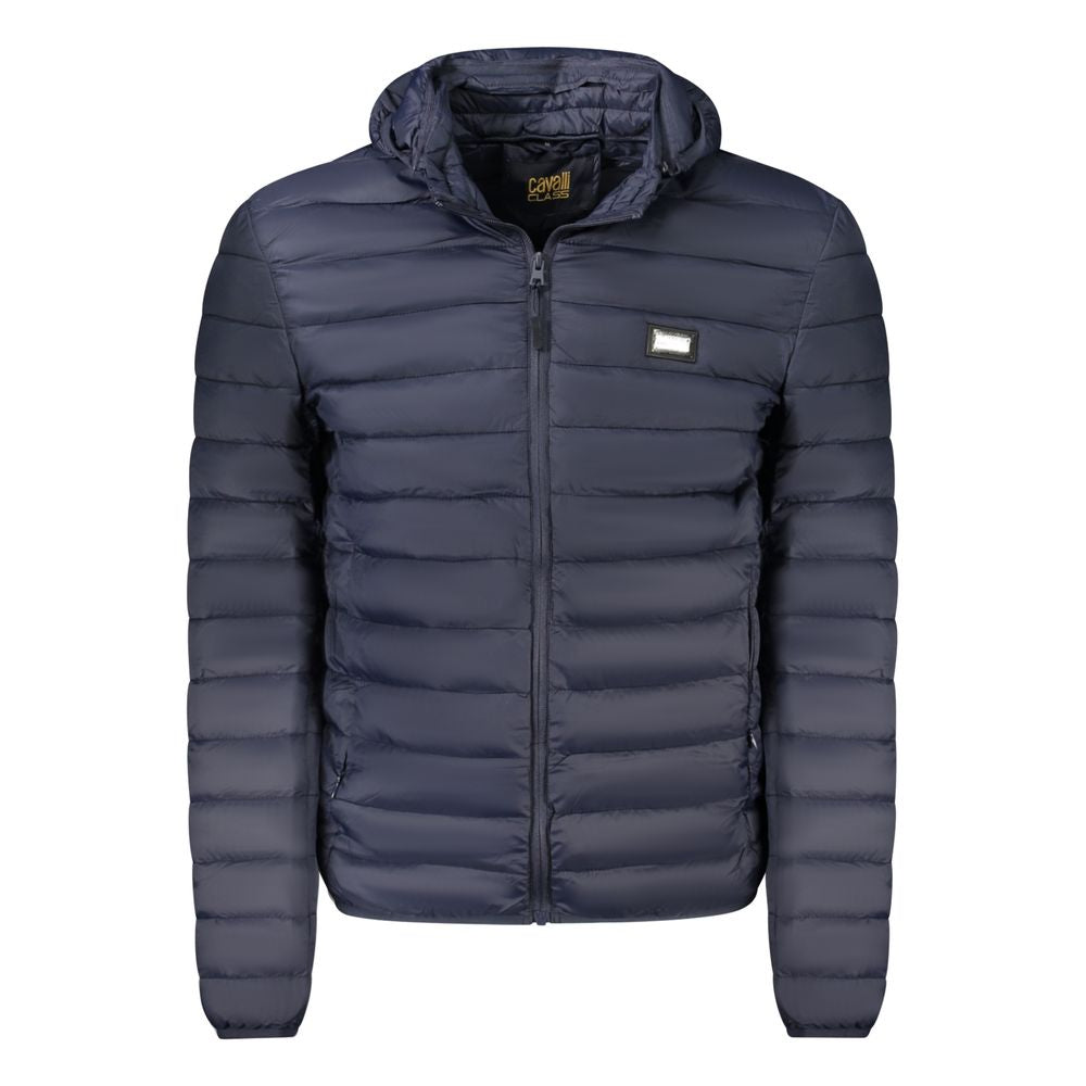 Cavalli Class Blue Polyester Padded Jacket for Men