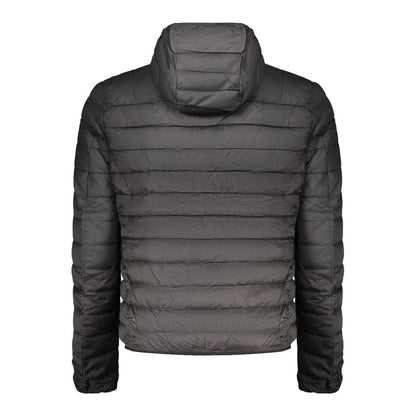Cavalli Class Black Polyester Long-Sleeved Jacket with Hood
