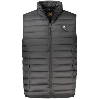Cavalli Class Black Sleeveless Puffer Gilet Polyester Jacket for Men