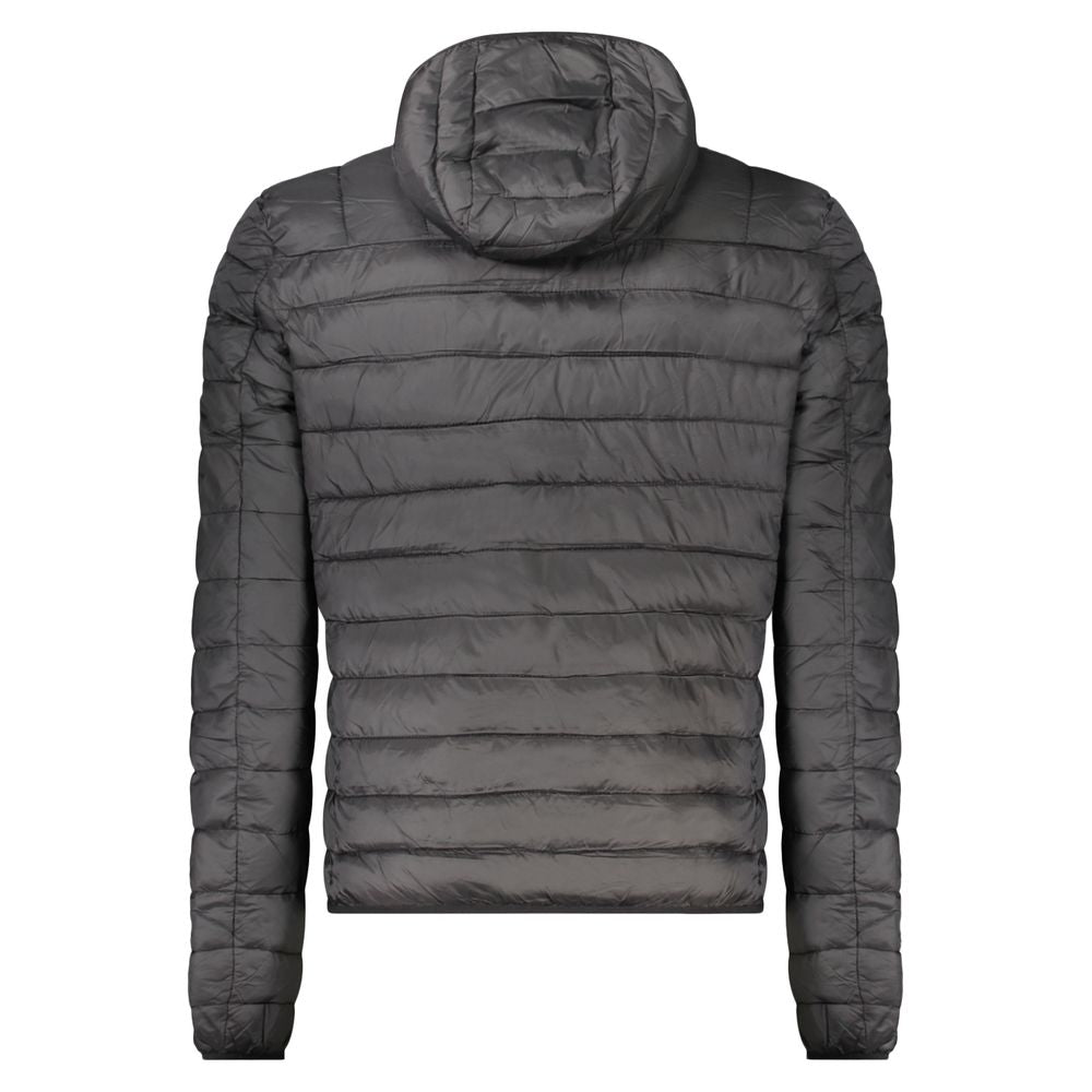 Cavalli Class Black Hooded Long-Sleeved Jacket